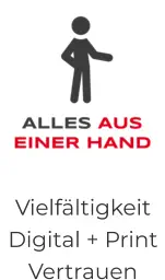 Vielfältigkeit Digital + Print Vertrauen