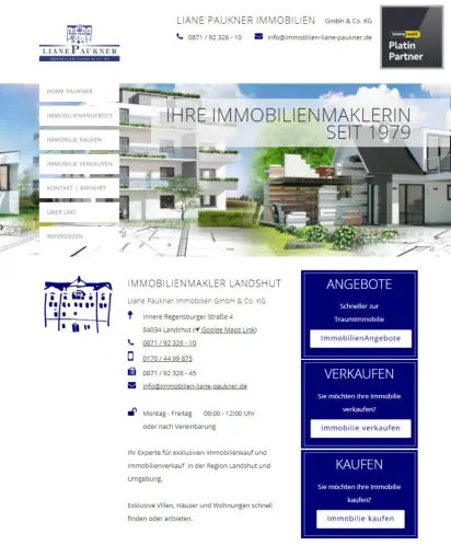 Website Gestaltung Liane Paukner Immobilien Landshut