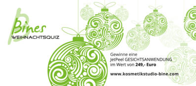 Weihnachtskampagne - Adventskalender - Kosmetikstudio Bine © Grafik: peppUP.de