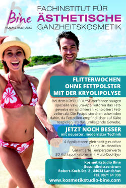 Zeitungswerbung Broschüre - Kosmetikstudio Bine © Design: peppUP.de